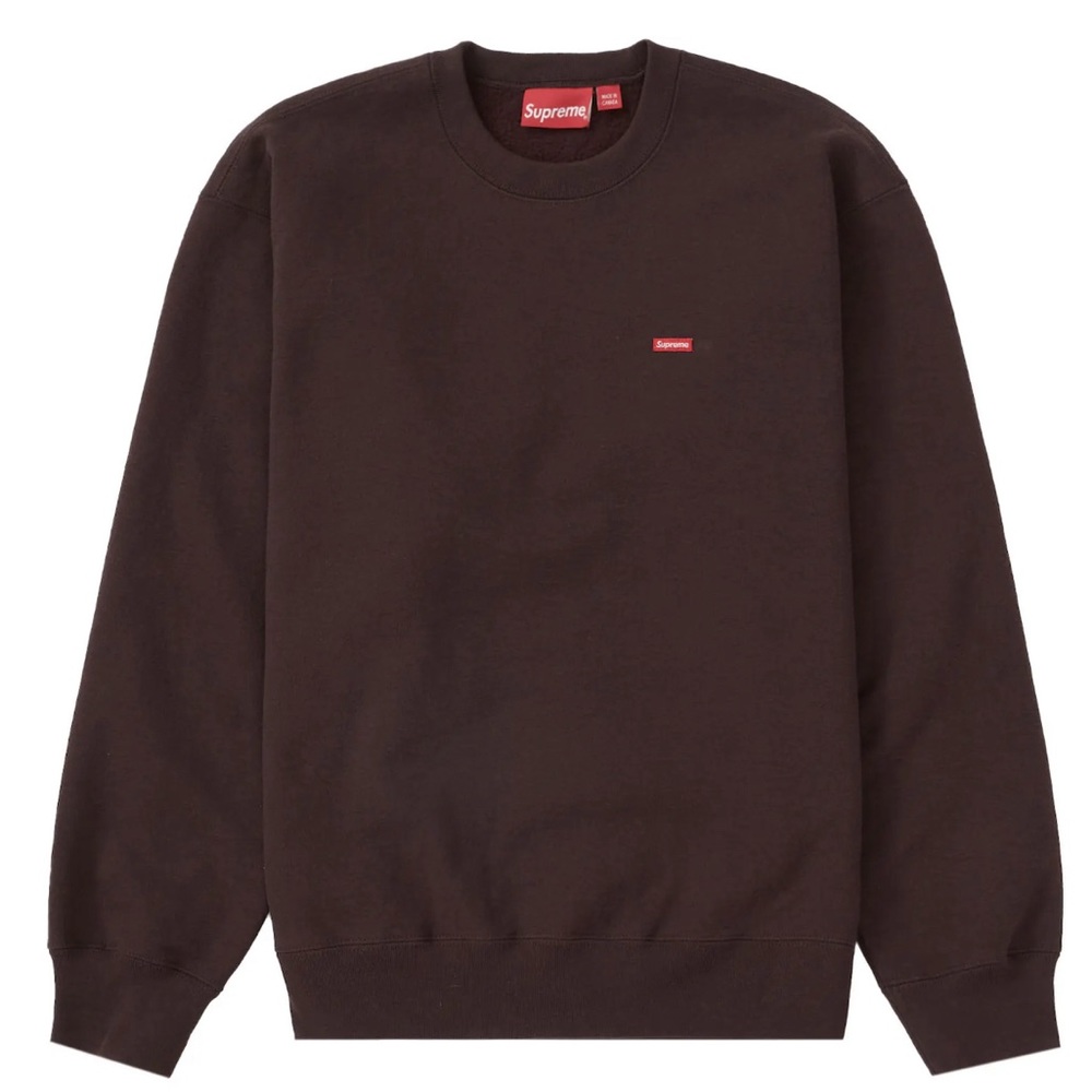 Supreme small box crewneck sweatshirts dark brown size S